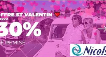 Offre St Valentin Nicols ❤️ 20% ou 30% de remise sur les croisières fluviales à bord d’un bateau sans permis (quelle que soit la date de la croisière )