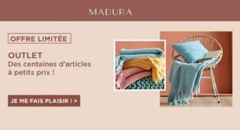 Offre Outlet Madura : jusqu’à -75% sur une sélection de linge de maison, rideaux, stores, mobilier, déco… + livraison gratuite