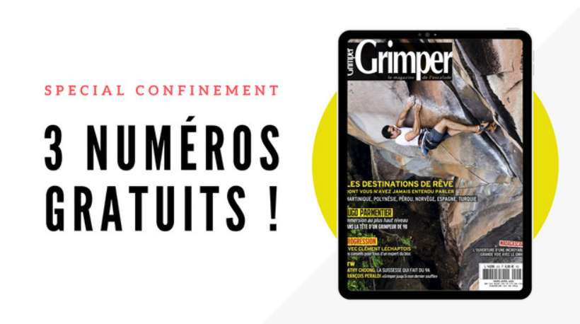 Le trois derniers numéros du magazine Grimper à télécharger gratuitement