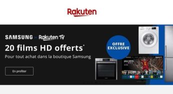 20 films en HD sur Rakuten TV offerts pour un achat sur la boutique officiel Samsung de Rakuten (Gros électroménager et Télévision)