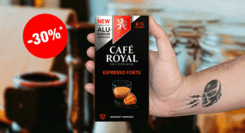 30% de remise sur les paquets de capsules aluminium Café Royal compatibles avec Nespresso (dès 49€)