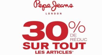 30% de remise sur tout Pepe Jeans (jusqu’à dimanche)