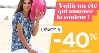 40% de reduction sur votre commande à partir du second article sur Daxon