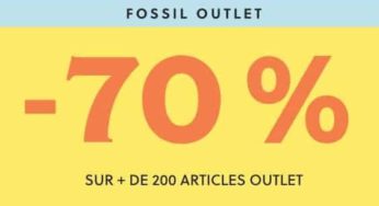 OFFRE FLASH : 70% de remise 200 articles outlet FOSSIL (Montres, Sacs, Portefeuilles, Bijoux…) + livraison gratuite