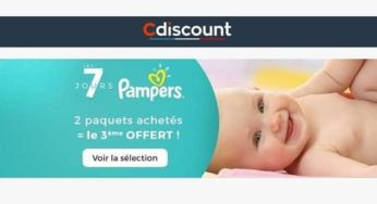 LES 7 JOURS PAMPERS : 2 paquets de couches achetés = 1 gratuit