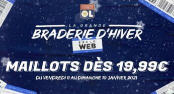 Braderie Olympique Lyonnais : jusqu’à demain les produits OL à prix réduits (tenues, accessoires, vêtements…)