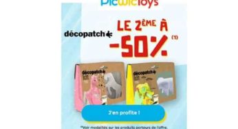 Offre spéciale Décopatch (gamme enfant) : 1 kit acheté = -50% sur le second