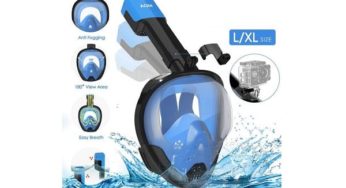 PAS CHER: 14,99€ le masque de plongée integral Snorkeling AGM L/XL (avec support Gopro)