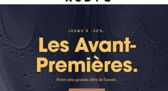 Avant Premières Rudy’s chaussures : jusqu’à 55% de remise sur toute la collection !