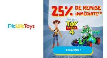 25% remise immédiate sur articles Toy Story (jouets, trottinettes) sur PicWicToys