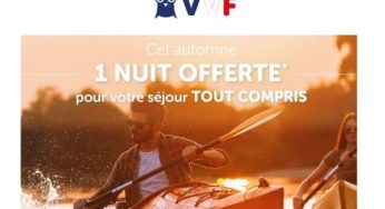 Partez 3 nuits, n’en payez que 2 cet automne avec VVF Villages (=1 nuit offerte entre le 29 août et le 17 octobre)