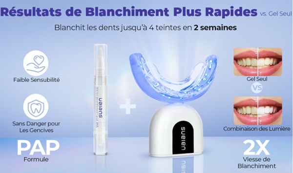 14,99€ kit blanchiment de dents avec lumière led ualans