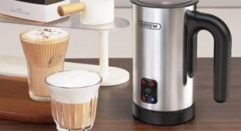 36,99€ mousseur à lait électrique HiBREW M3A pour cappuccino, macchiato, latte… (lait chaud ou froid)