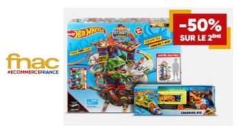 1 jouet Hot Wheels acheté sur FNAC = 50% de remise sur le 2ème produit