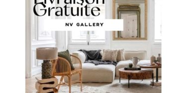 Livraison offerte sur tout le site NV Gallery (mobilier, déco et luminaires) jusqu’à samedi