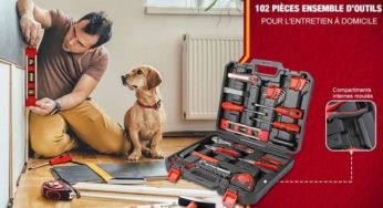 BRICO : 26,99€ coffret à outils garni de 102 pièces POPOMAN THTC01H