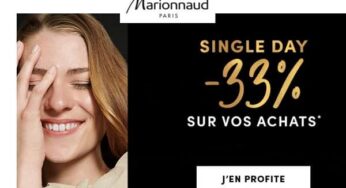 33% de remise sur tout le site Marionnaud pour le Single’s Day (dès 79€) ou -30% sur tout