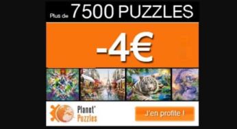 4€ de réduction sur tout le site Planet’Puzzles (même promo) dès 49€ d’achat