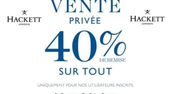 Vente privée Hackett : 40% de remise sur tout en pré-soldes