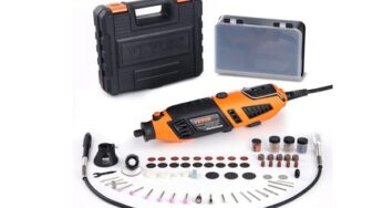 BRICO: 36,99€ Kit outil multifonctions rotatif avec 186 accessoires et coffret VEVOR