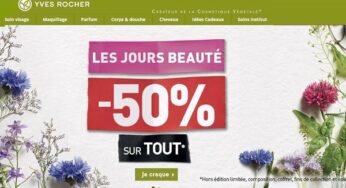 Les Jours Beauté Yves Rocher  : -50% sur TOUT (hors exceptions)