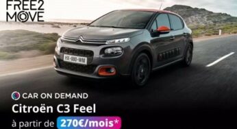 5€ le Bon d’achat location de voiture Free2Move Car on demand (au mois) d’une valeur de 200€