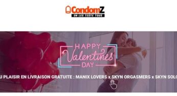 Pack sexy Saint Valentin CondomZ en livraison gratuite pendant quelques jours