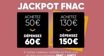 Saint Valentin Bonus FNAC : E-carte cadeau de 60€ vendue 50€ ou de 150€ vendue 130€ 💕