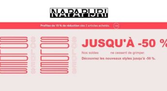 Toute dernière démarque Napapijri + 15% supplémentaire dés 2 art. + livraison gratuite