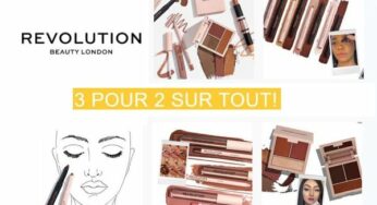 2 produits Revolution Beauty achetés = le troisième offert (maquillage, soin & beauté)