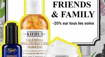 FRIENDS & FAMILY : 20% de remise sur tous les soins Kiehl’s