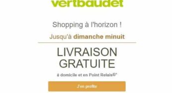 Livraison gratuite sur Vert Baudet (jusqu’à dimanche soir)