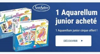 1 Aquarellum Sentosphere acheté = 1 Aquarellum Junior Cirque OFFERT (valeur 15€)