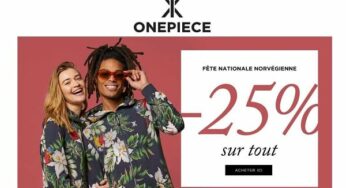 25% de réduction sur tout le site OnePiece (uniquement aujourd’hui)