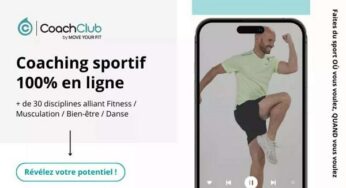 Abonnement coaching sport en ligne sur CoachClub by Move Your Fit moitié prix : 4,90€ (1 mois) 19,9€ (3 mois) 35€ (12 mois)