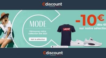 Offre Mode Collection Eté de Cdiscount  : -10€ dès 69€ d’achat (sélection articles Converse, Levi’s, Nike, Adidas, Lacoste…)