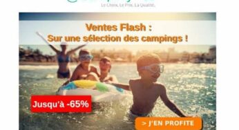 Ventes flash campings jusqu’à -65% sur Camping and Co (location de mobil-home et emplacement)