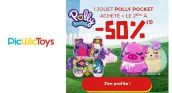 Offre spéciale Polly Pocket : 1 jouet acheté = le second à moitié prix sur PicWicToys