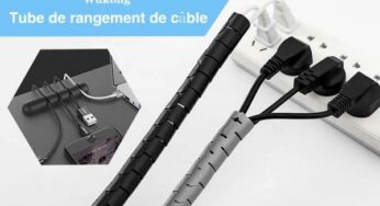 9,59€ le lot de tubes de rangement de câbles et clips Wukong