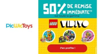 50% de remise immédiate sur toute la gamme LEGO VIDIYO (PicWicToys)