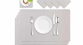 7,69€ le lot de 4 sets de table imitation cuir 45 x 30 cm+ 4 sous-verre BaoWnylz