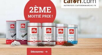 1 café Illy acheté = 50% de remise sur le second (même promotion) sur Cafori (ex: Cafebonmarche) ☕️