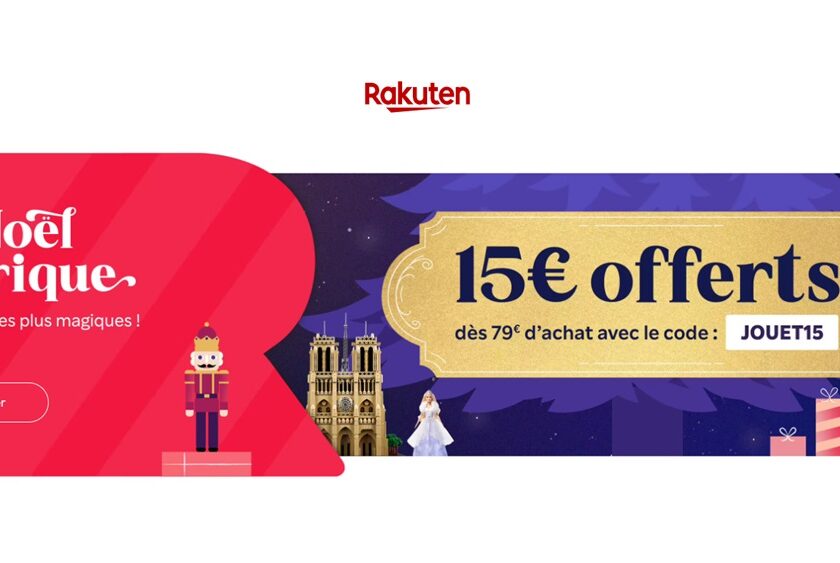 15€ offerts pour toute commande de jouets et jeux sur Rakuten