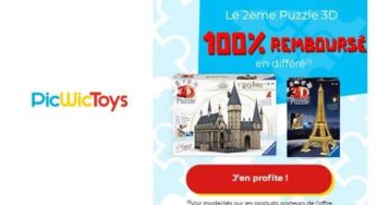 Offre Ravensburger : votre second Puzzle 3D 100% remboursé (exclu Picwictoys)🎅