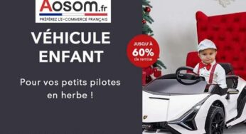 Offre spéciale véhicule enfant Aosom : de -40% à -60% sur les motos, voitures électriques, vélos, trottinettes.