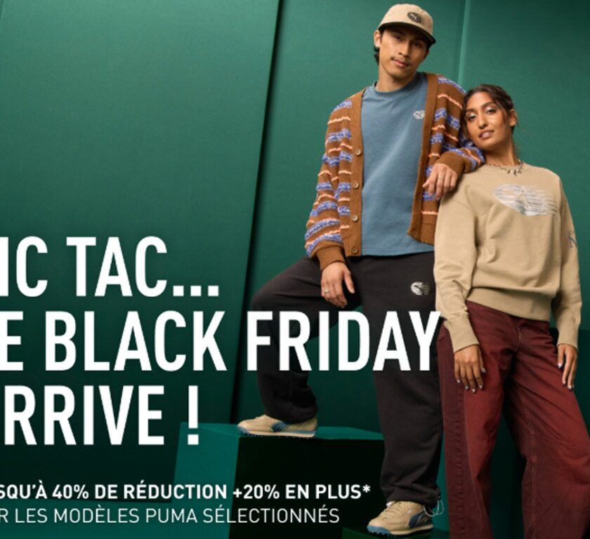 black friday puma jusqu’à 40% + 20% de remise supplémentaire