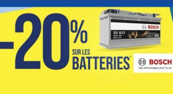 Opération Batterie Auto Bosch = 20% de remise immédiate sur Euromaster