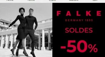 Dernière démarque des soldes FALKE : 50% sur toute la sélection de chaussettes, collants et autres