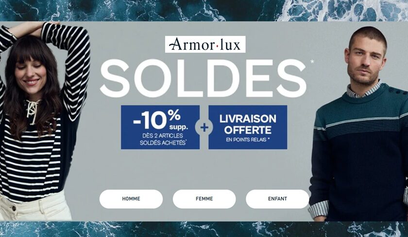 dernière démarque des soldes armor lux jusqu’à 50% + livraison gratuite + 10% dés 2 articles