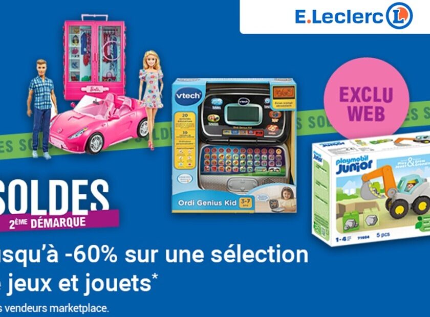 nouvelle démarque des soldes sur les jouets de e. leclerc